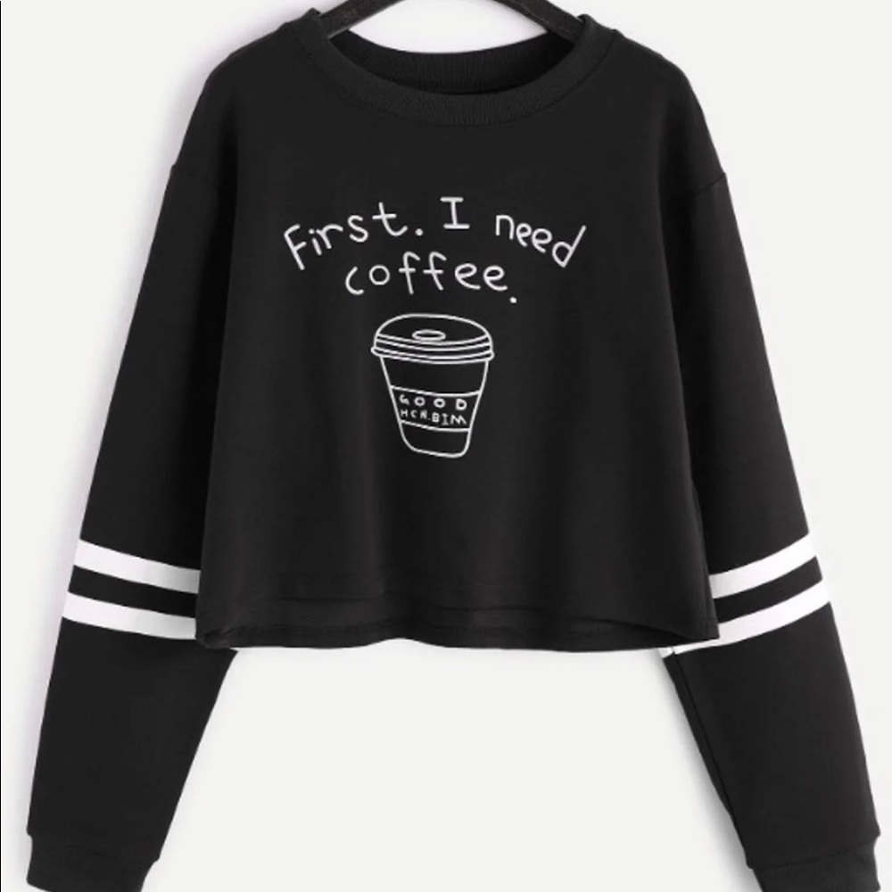 First I need COFFEE cropped sweatshirt XL